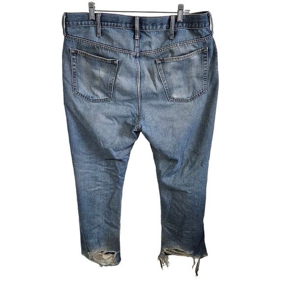 Old Navy Men's Size 38x32 Regular Straight Leg Distressed Work Jean Cotton Blend - Picture 6 of 11